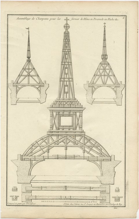 18th Century Architectural Mastery by Neufforge in Engravings, Circa 1770, view 2