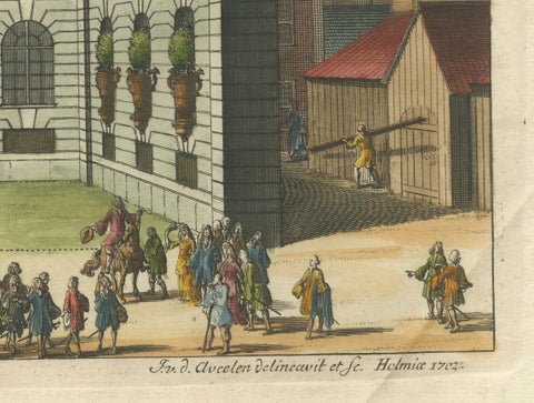 Baroque Dignity: Tessin Palace in Stockholm Captured by J. van den Aveelen, 1702, close-up 1