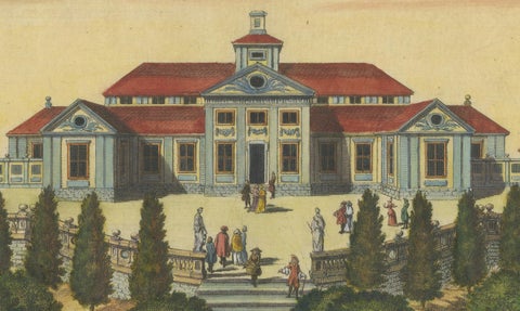 Baroque Splendor: The Östanå Manor in Gränna, 1692 Swidde Engraving, close-up 3