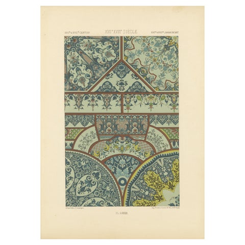 17th–18th Century Ceiling Decoration, Rococo and Baroque Panel Motifs, ca.1869