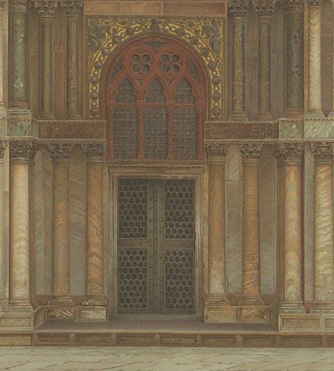Pl. 8 Antique Print of the Portal of San Pietro of the Basilica of San Marco, view 4