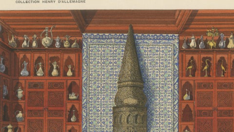 Ottoman Interior with Monumental Iznik Fireplace, ca.1900, close-up 3
