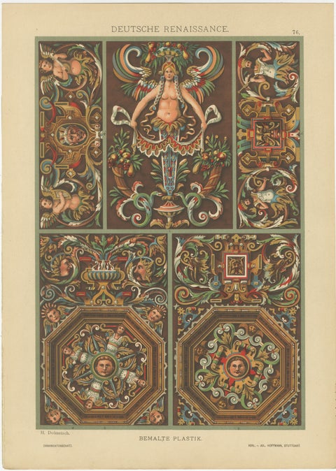 Compilation of German Renaissance Artwork from Der Ornamentenschatz, 1887, view 7