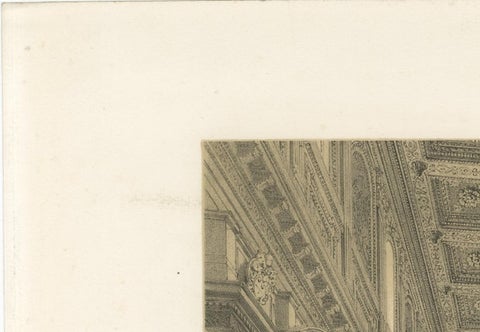 Basilica of Santa Maria Maggiore Interior, Rome, Benoist 1869 Lithograph, close-up 1