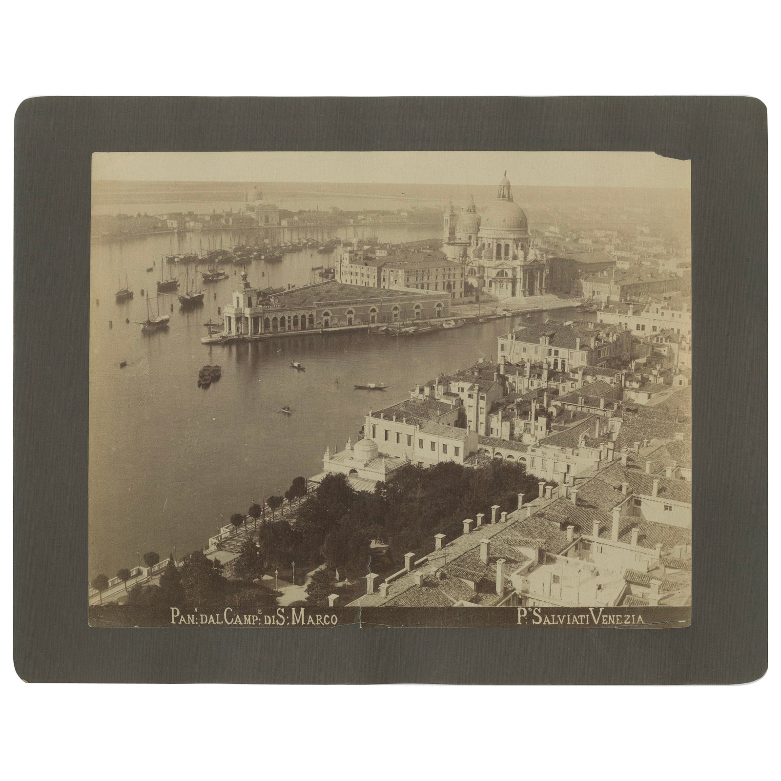 Panoramic View of Basilica di Santa Maria della Salute in Venice, 1880