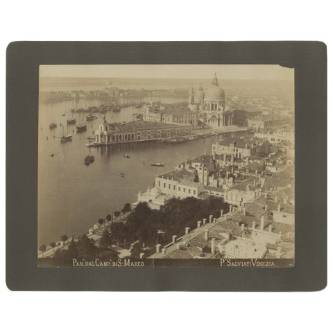 Panoramic View of Basilica di Santa Maria della Salute in Venice, 1880