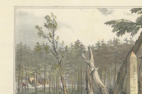Boundary Marker at St. Croix River Source, 1817, A Historic Diplomatic Monument, close-up 1