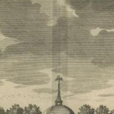 Antique Print of the Petersburg Estate by Stoopendaal, 1719, close-up 1