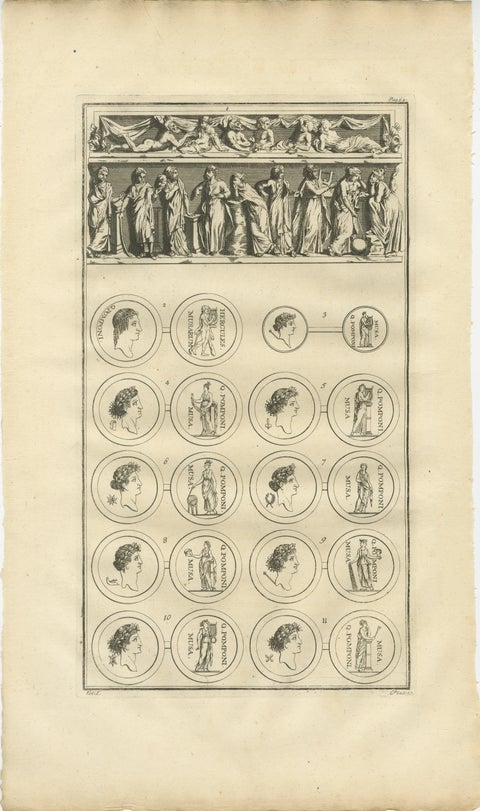 Roman Relief and Classical Medallions, Montfaucon Antiquity Explained, 1721, view 2