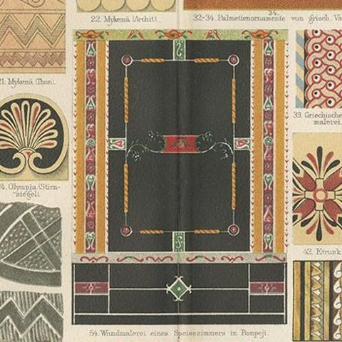 Set of Four Antique Prints of various Ornaments by Meyer 'circa 1897', close-up 2