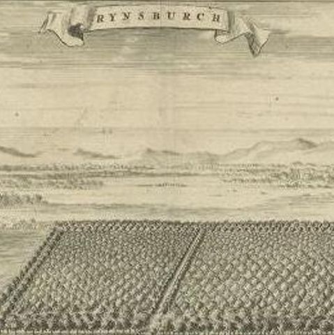 Antique Print of the Rijnsburg Estate by Smallegange, 1696, close-up 1