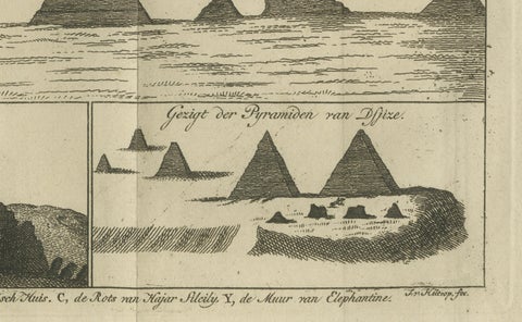 Views of Saqqara, Dahshur, and Thebes Pyramids with Ancient Babylon, c.1710, close-up 2