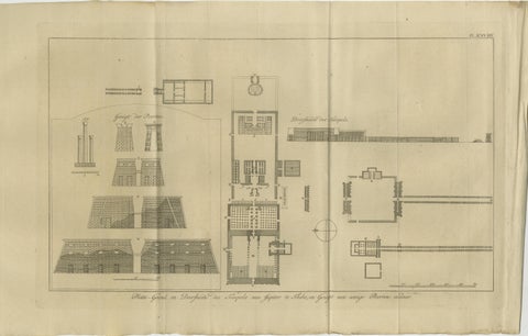 Temple of Jupiter in Thebes, Floor Plan and Gate Elevations, circa 1710, view 2