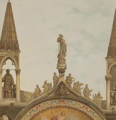 Pl. 15 Antique Print of the Portal of San Clemente of the Basilica of San Marco, view 3