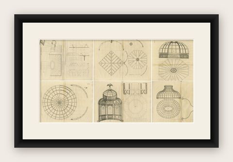 Architectural Grandeur: Van der Horst's Baroque Ornaments, 1739, shown framed