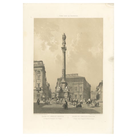 Column of the Immaculate Conception, Rome, Piazza di Spagna, 1869