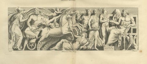 Monumental Classical Frieze, Montfaucon Antiquity Explained, London 1721, close-up 2