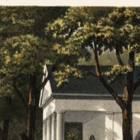 Antique Print of the Buitenzorg Estate in Batavia (Jakarta) in Indonesia, 1888, close-up 1