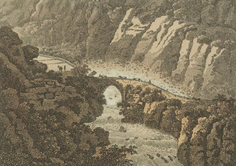 The Devil's Bridge at Gotthard Pass and 12th-Century Rhone Bridge at St. Maurice, close-up 2