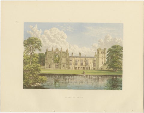 Victorian Country House Views, Trentham, Wollaton, Inveraray, Fountains, c.1850, view 5