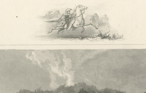 Catskill Mountain House, Antique Engraving, New York View c1830, close-up 6