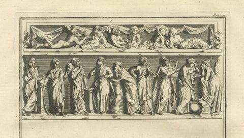 Roman Relief and Classical Medallions, Montfaucon Antiquity Explained, 1721, close-up 1