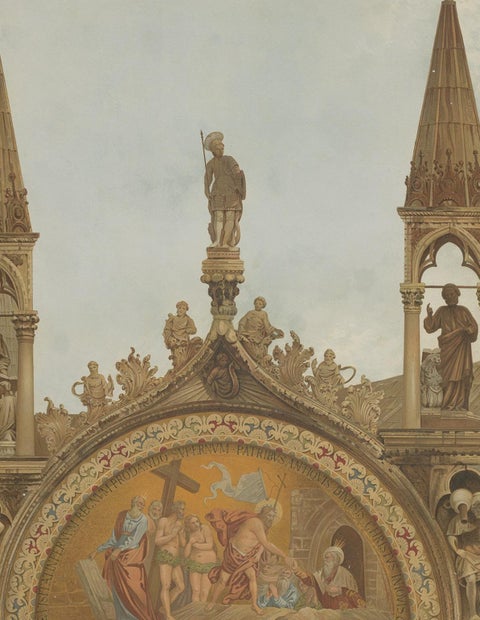Antique Print of San Pietro of the Basilica of San Marco, Venice, Italy, 1881, view 3
