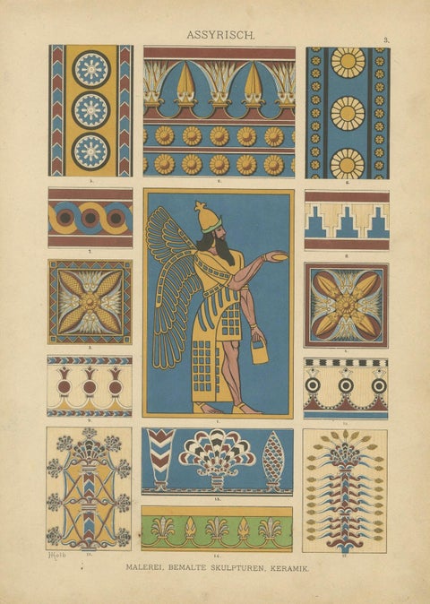 Assyrian Art and Ornamentation in Historical Context, 1887, close-up 4