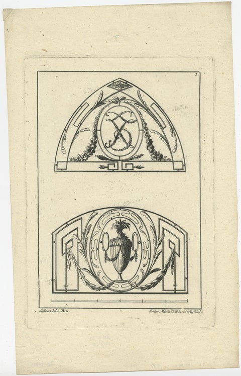 Set of 4 Architecture Prints by Johann Martin Will circa 1780, view 5
