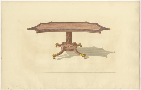 Set of 10 Antique Prints of Various Furniture by Sheraton '1805', view 8