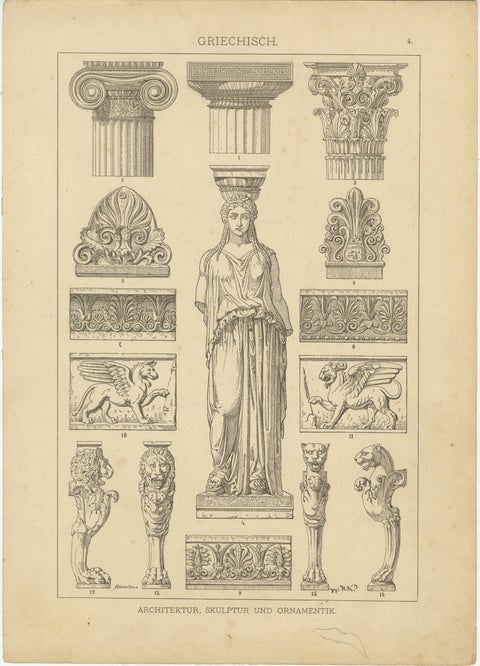 Classical Greek Art Forms: Architectural and Ornamental Splendor, 1887, view 2