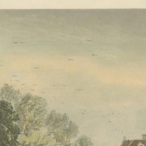 Antique Print of Harleyford Manor by Hanhart '1857', close-up 1