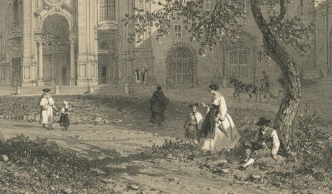 Basilica of Santa Croce in Gerusalemme, Rome, Benoist 1869 Lithograph, close-up 4