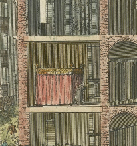 The Southern Courthouse of Stockholm: An Engraving by Willem Swidde, 1691, close-up 1