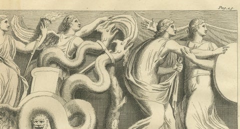Monumental Classical Frieze, Montfaucon Antiquity Explained, London 1721, close-up 4