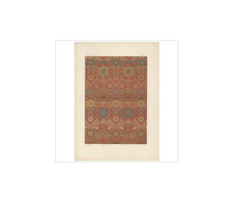 Antique Print of Silk and Gold Fabrics II 'Japan' by G. Audsley, 1882, view 4
