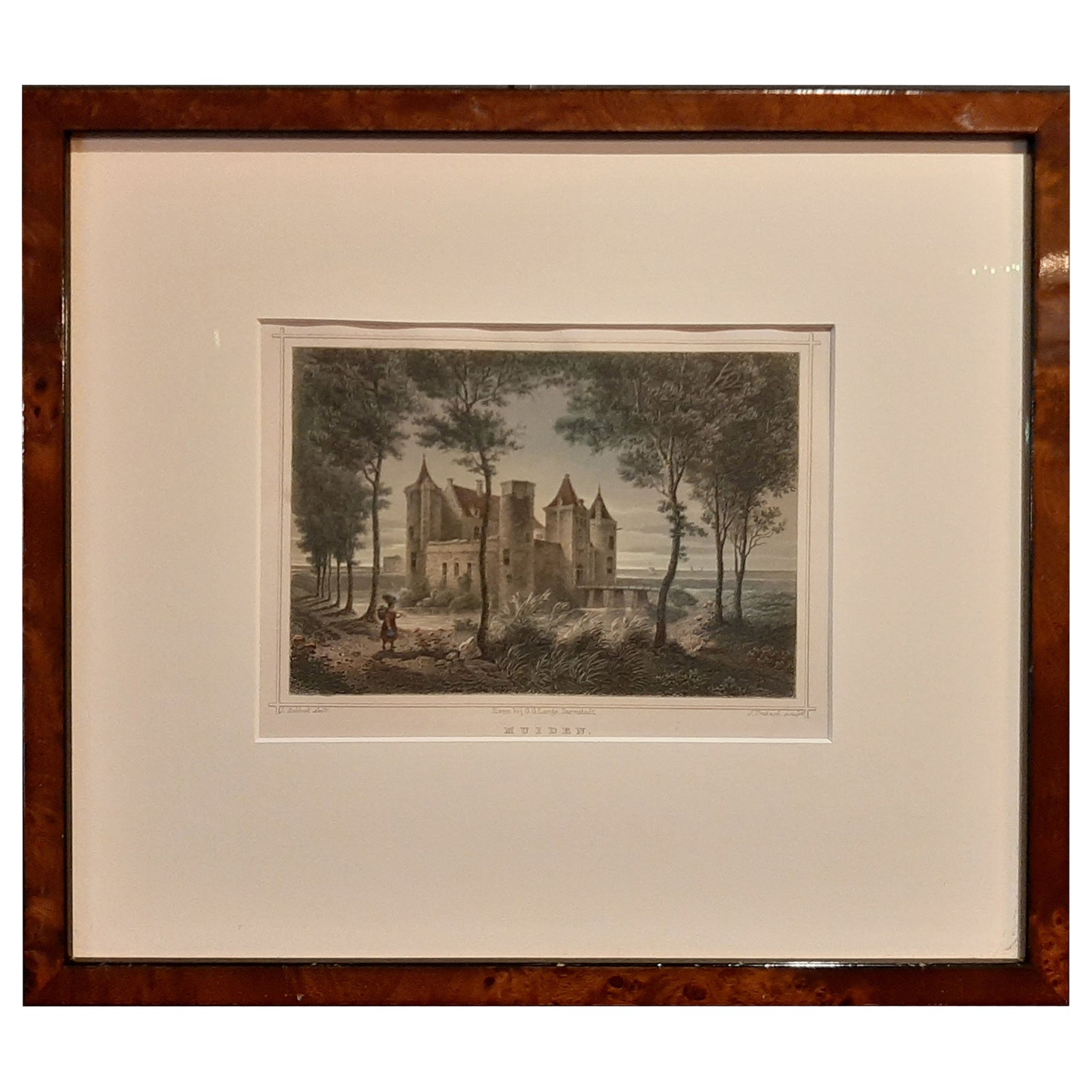 Nicely Framed View of Muiden Castle, the Netherlands, 1858