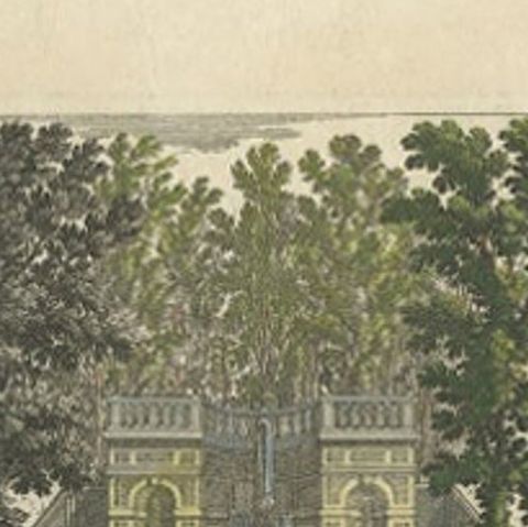 Antique Print of the Fountain at St. Cloud in France by Perelle, circa 1665, close-up 1