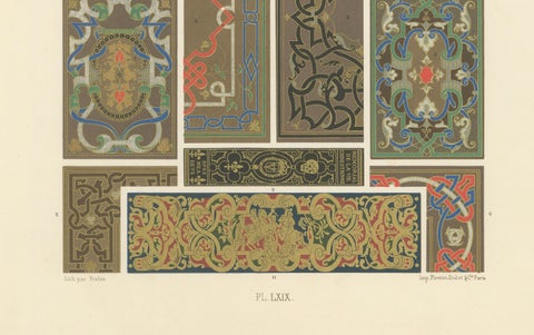 Renaissance Decorative Panels, 16th–17th Century Ornament, Plate LXIX, 1869, close-up 1