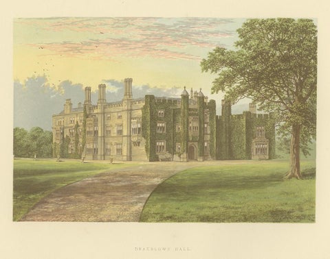 Antique Print of Drakelowe Hall by Morris, circa 1880, view 3