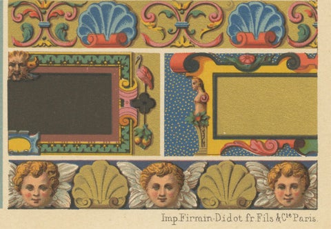 16th Century Renaissance Borders, Ornamental Panels, Plate LXXI, 1869, close-up 1