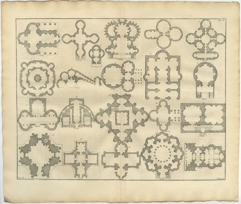 Pair of Serlio Architectural Plan Engravings, Neoclassical, c.1721, view 3