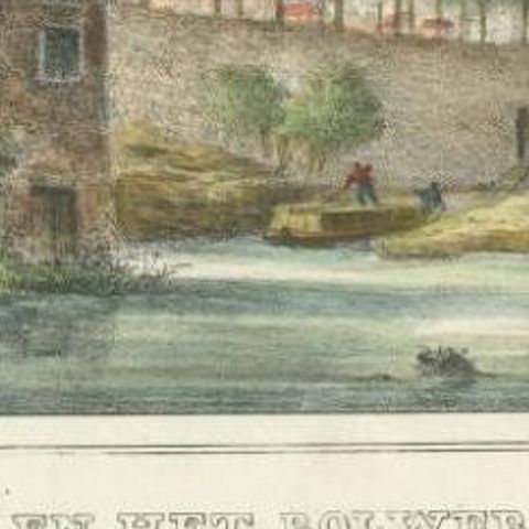 Antique Print of Tower 'de Beer' in Utrecht, City in The Netherlands, circa 1830, close-up 2