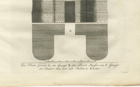 Gate and Door of an Ancient Palace in Cairo, Architectural Study, Egypt, 1776, close-up 2
