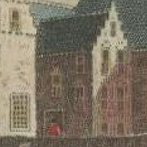 Antique Print of Loenen Castle in the Netherlands, 1750, close-up 2