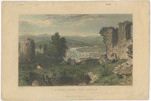 Tranquil Views from Kendal Castle: A Glimpse into 19th-Century England, view 2
