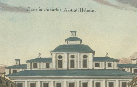 The Southern Courthouse of Stockholm: An Engraving by Willem Swidde, 1691, close-up 6