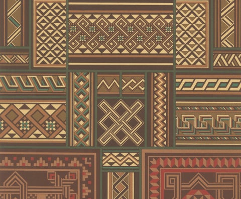 Middle Ages Interlace Motifs, Antique Print of Medieval Knotwork Patterns, 1869, close-up 1