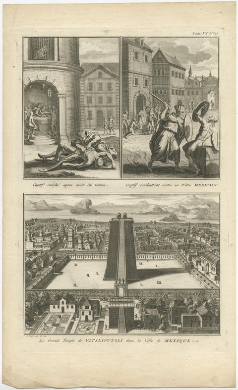 The Great Temple of Vitsliputsli in Mexico City and a Few Murder Scenes, 1722, view 2