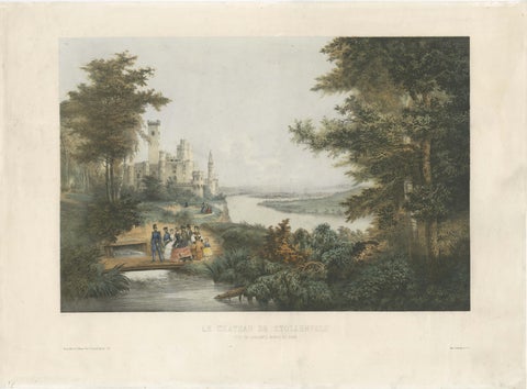 The Castle of Stolzenfels on the Rhine, Large Chromolithograph, 1840, view 2